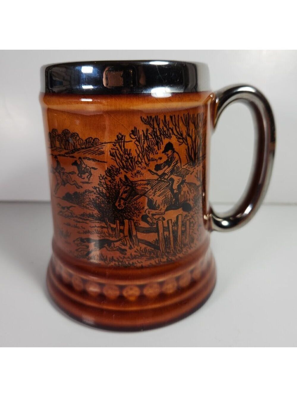 Lord Nelson Ware Hunting Scene Mug Vintage England Pottery Equestrian Horseback